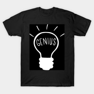 Light bulb in black T-Shirt